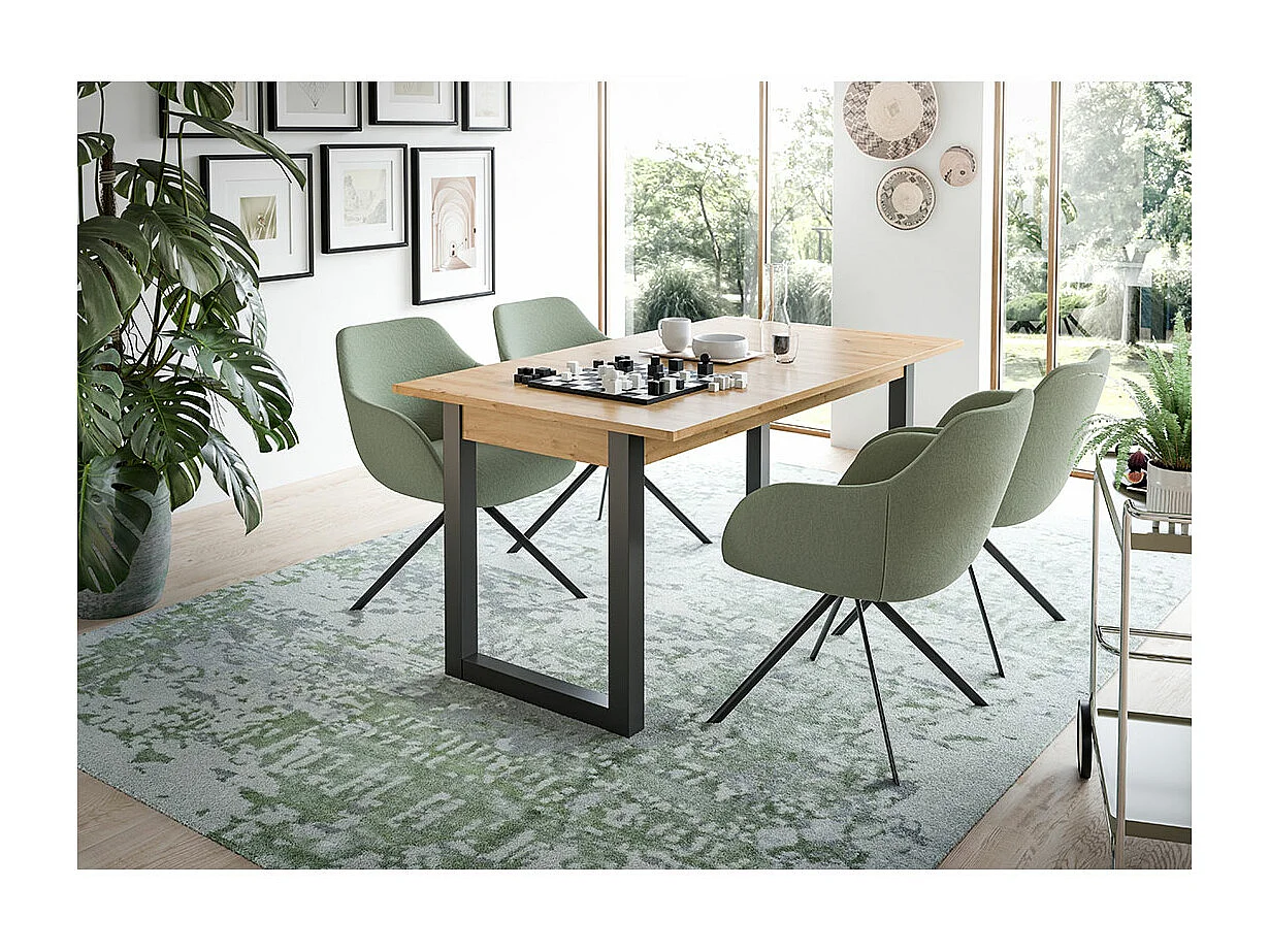 Seattle eetkamertafel 150x90 cm eiken decor.