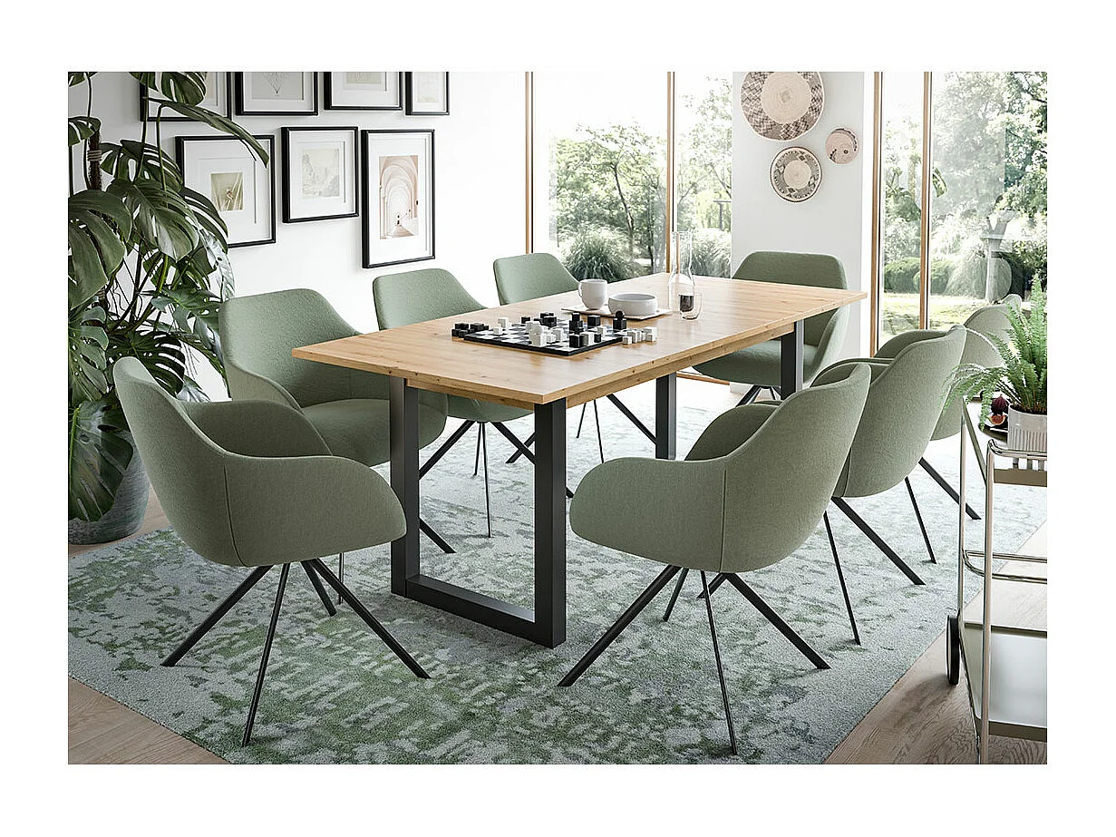 Seattle eetkamertafel 150x90 cm eiken decor.