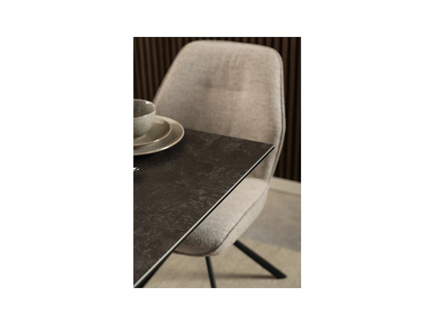 Florence eetkamertafel 80x135cm zwart.