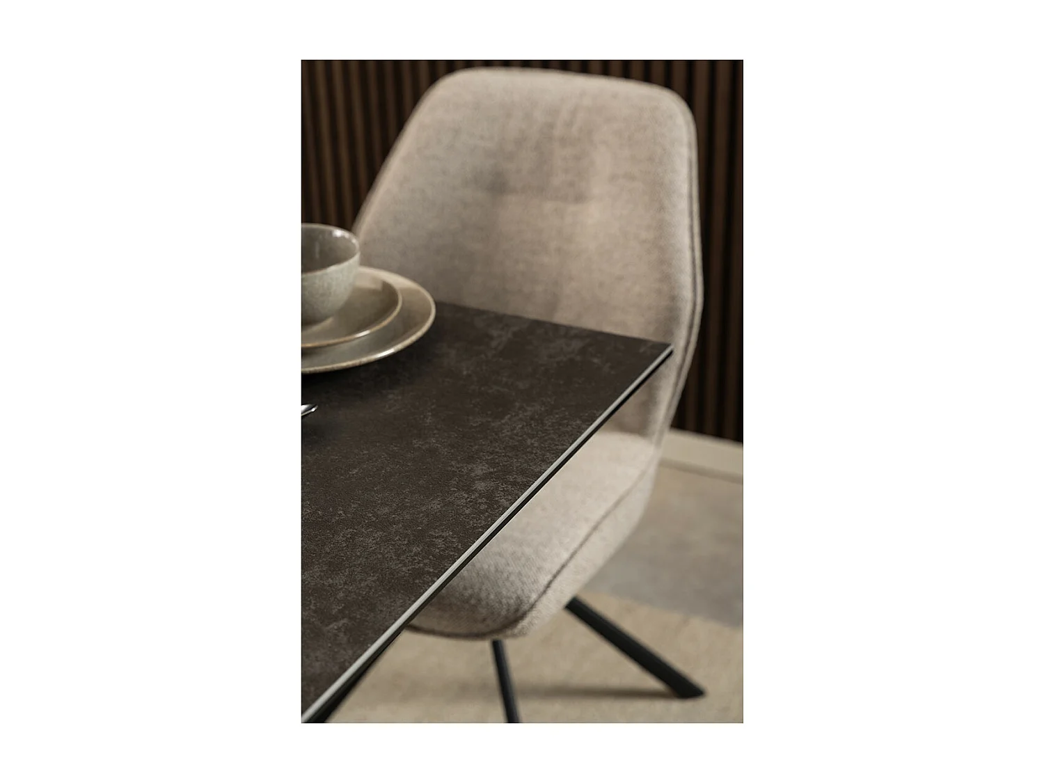 Florence eetkamertafel 80x135cm zwart.