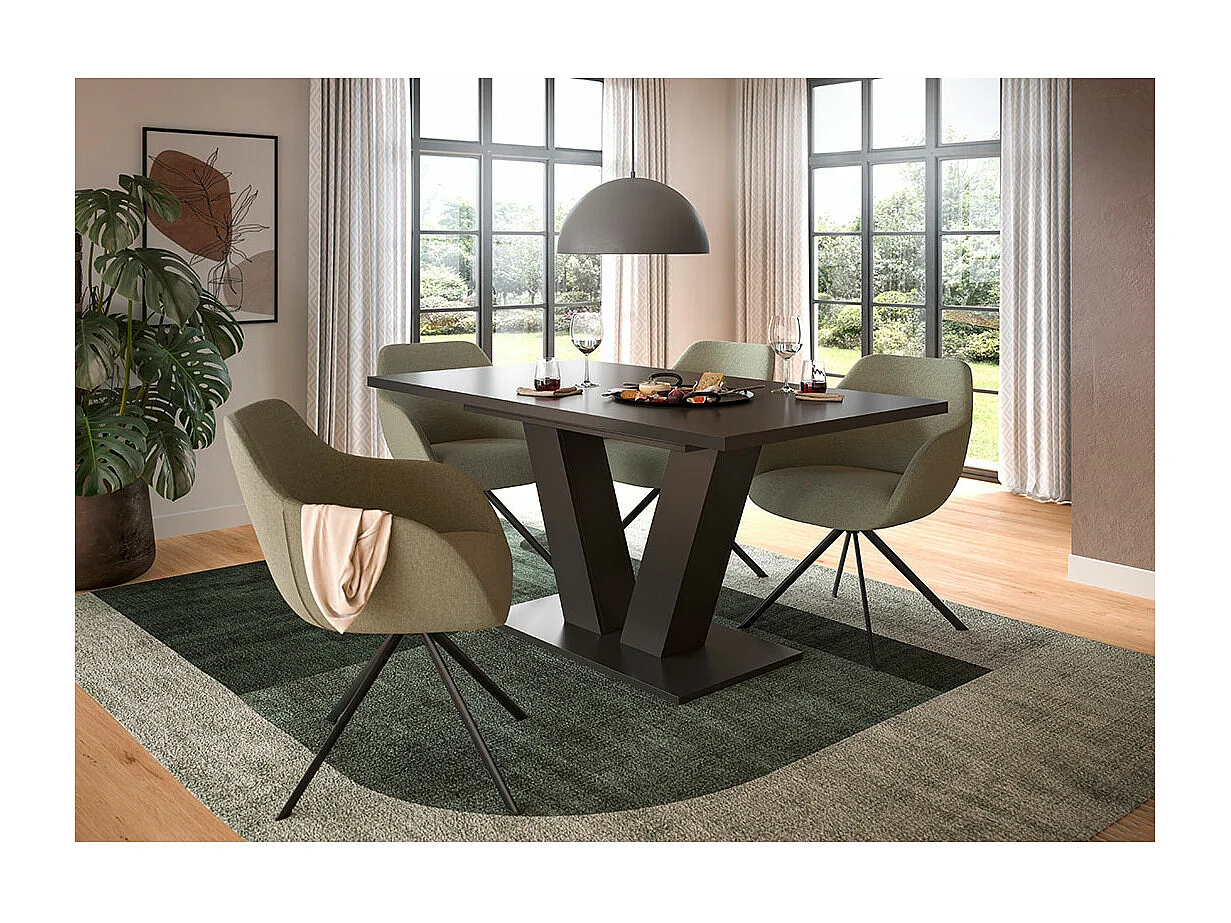 Motion eetkamertafel 150x90 cm grijs.