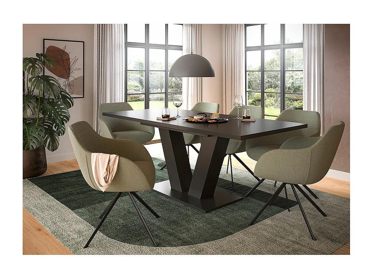 Motion eetkamertafel 150x90 cm grijs.