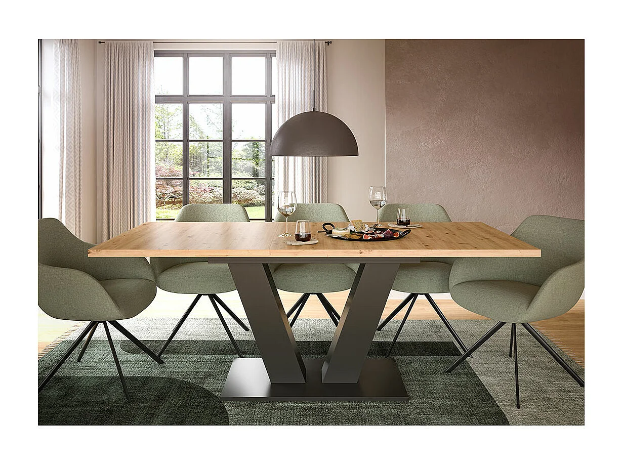 Motion table de salle à manger 150x90 cm chêne décor.