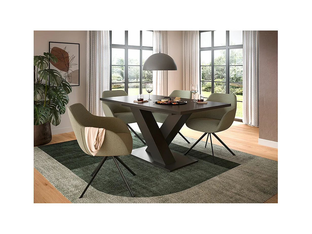 Motion table de salle à manger 150x90 cm gris.