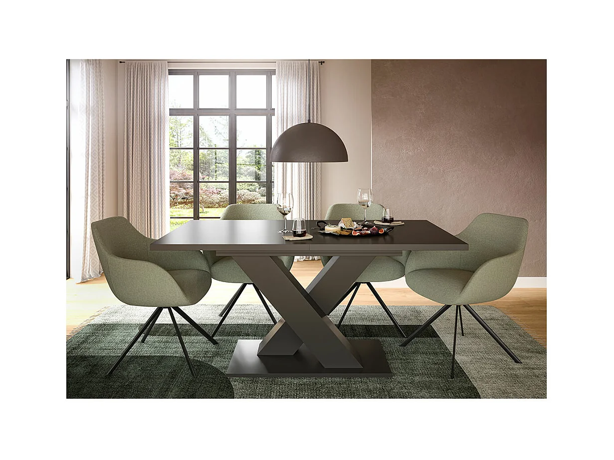 Motion table de salle à manger 150x90 cm gris.