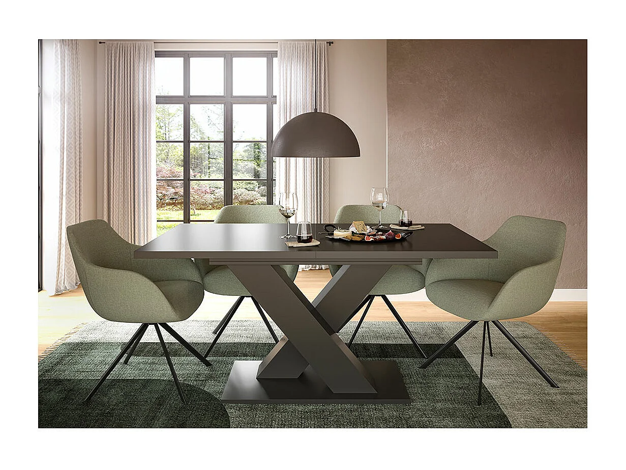 Motion eetkamertafel 150x90 cm grijs.