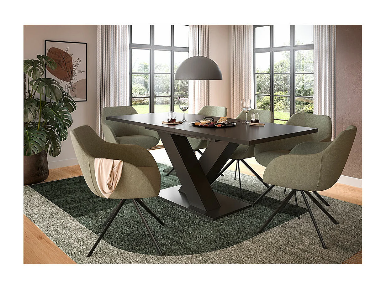 Motion eetkamertafel 150x90 cm grijs.