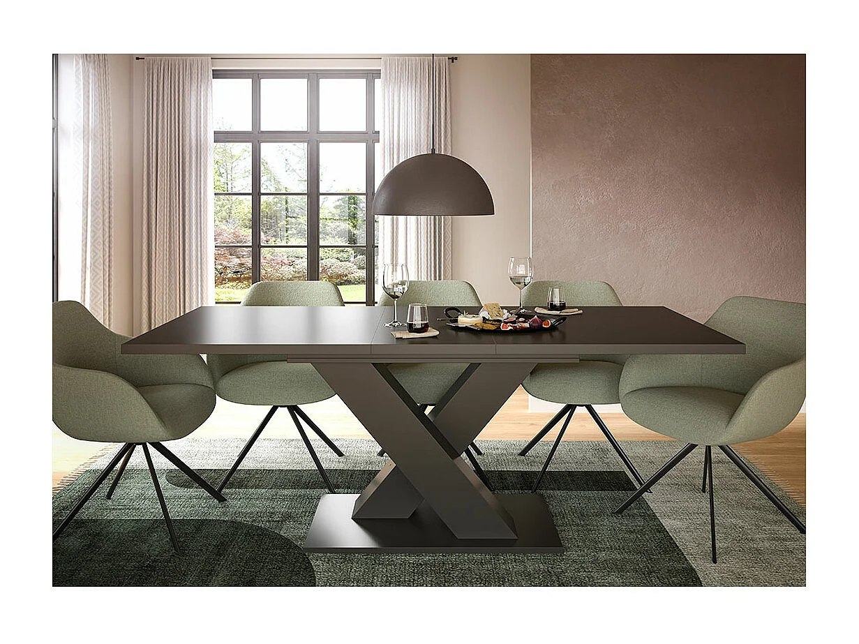 Motion eetkamertafel 150x90 cm grijs.