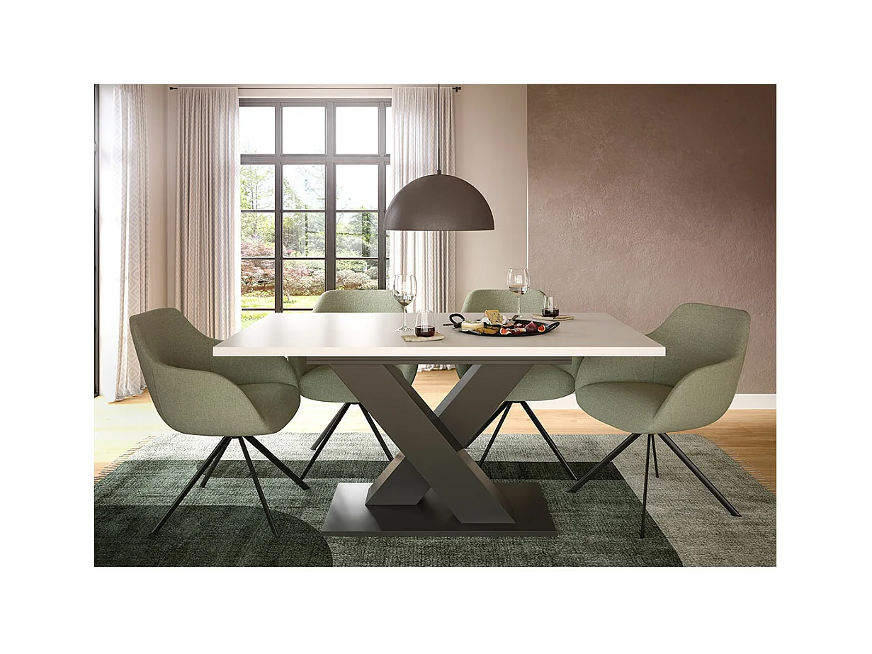 Motion table de salle à manger 150x90 cm blanc.