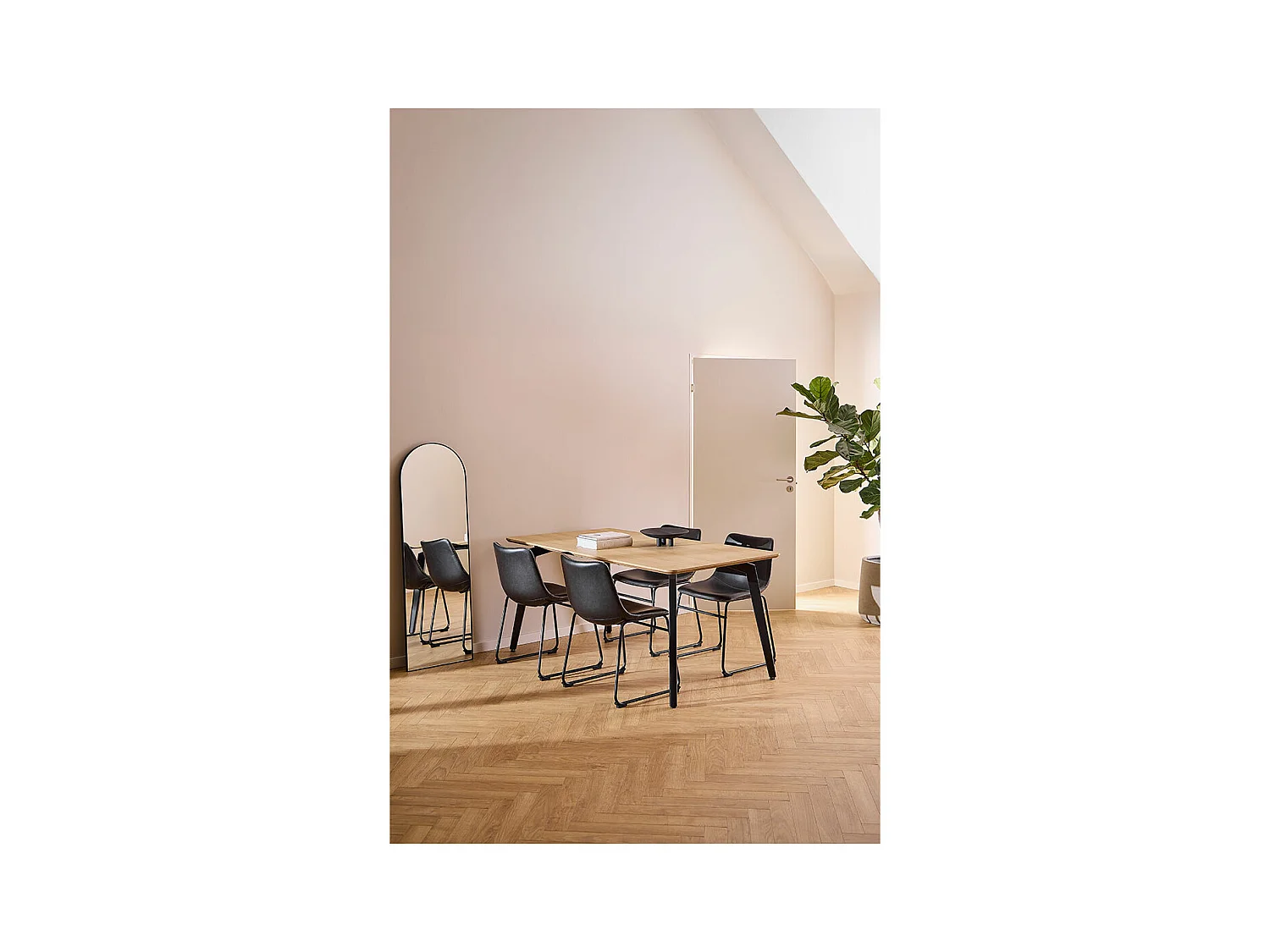 Cadiz table de salle à manger 90x160cm nature.