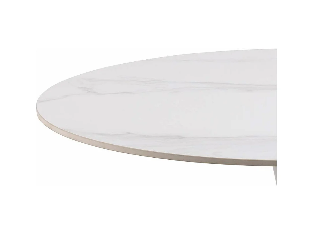 Malta table de salle à manger 90x90cm blanche.