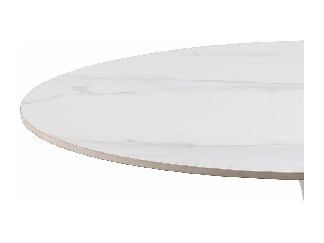 Malta table de salle à manger 90x90cm blanche.