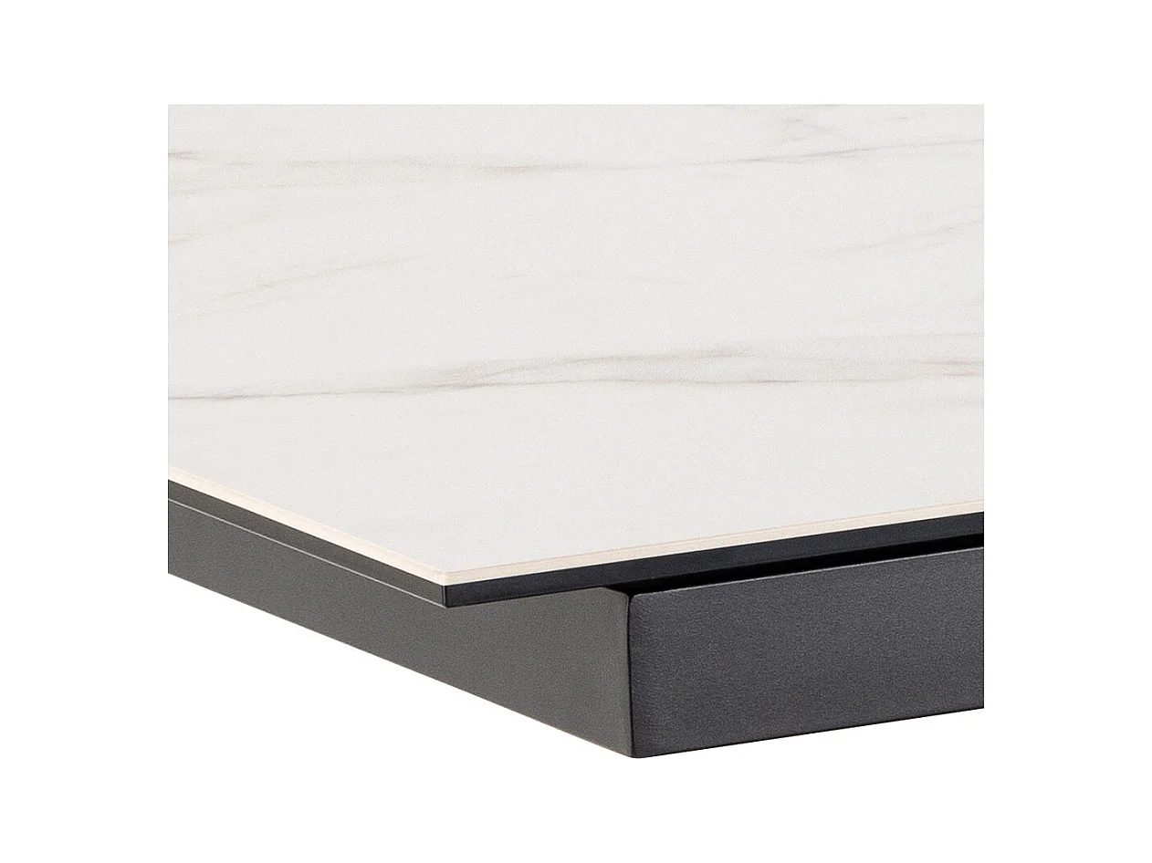 Irwine Esstisch 100x240cm Inkl. 1 Zusatzplatte, Weiß.