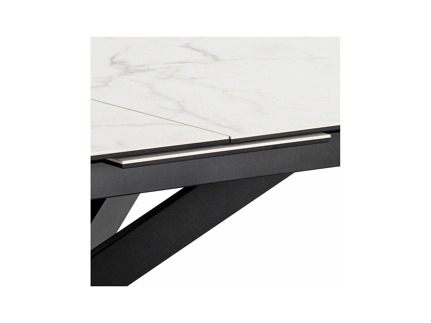 Irwine Esstisch 100x240cm Inkl. 1 Zusatzplatte, Weiß.