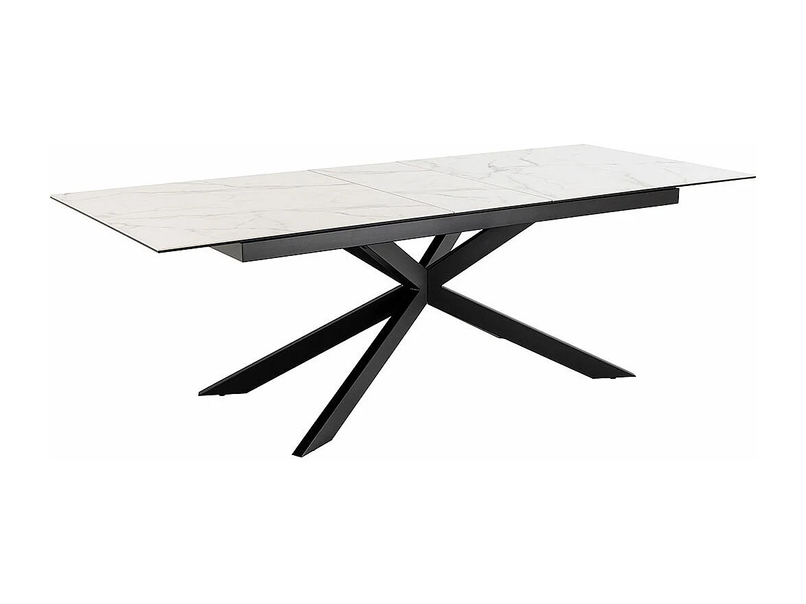 Galina eetkamertafel 100x240cm incl. 1 verlengblad, wit.