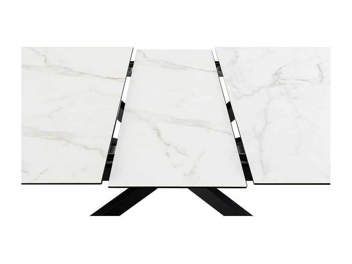 Galina eetkamertafel 100x240cm incl. 1 verlengblad, wit.