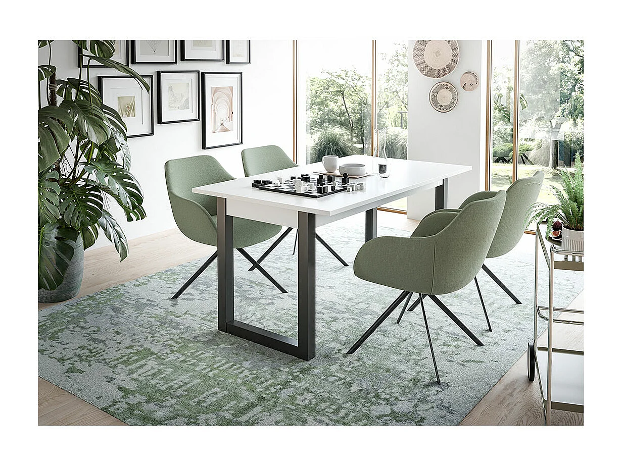 Seattle Esstisch 160x90 cm weiß.