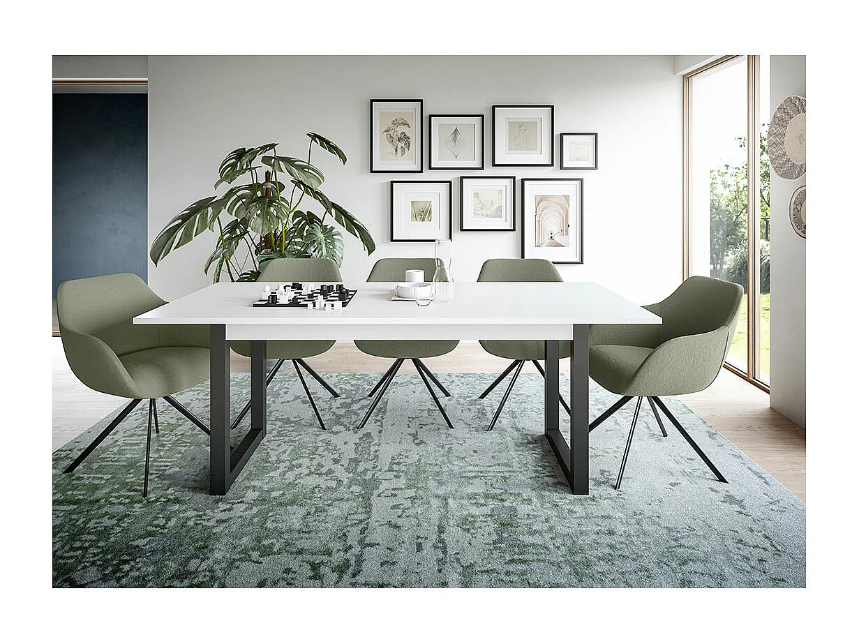 Seattle Esstisch 160x90 cm weiß.