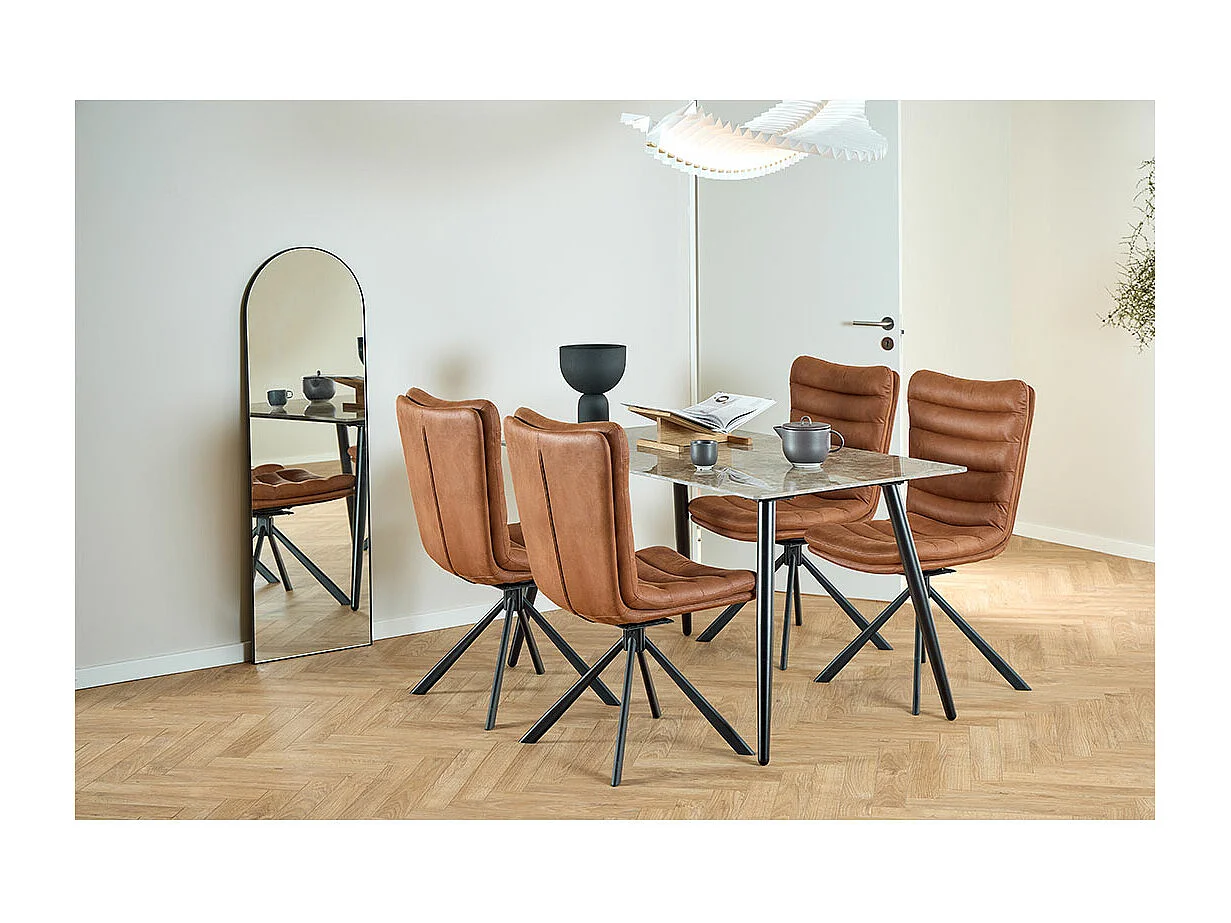 Wicklow table de salle à manger 80x140cm marron.