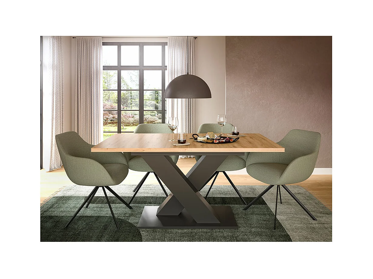 Motion table de salle à manger 150x90 cm chêne décor.