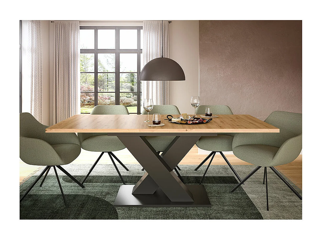 Motion table de salle à manger 150x90 cm chêne décor.