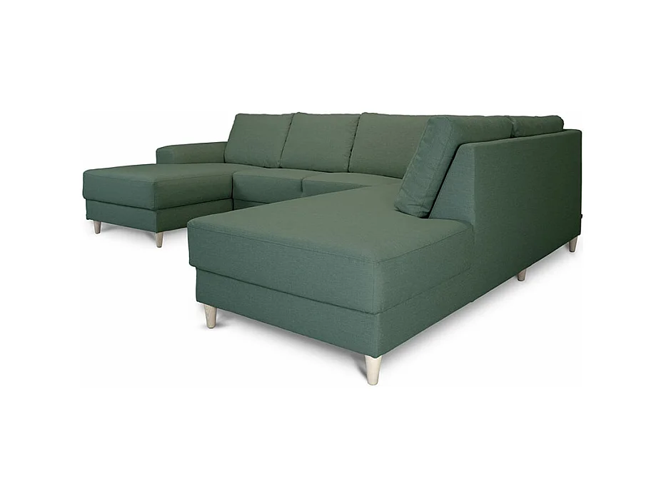 Nordic canapé en U tourné vers la droite vert.