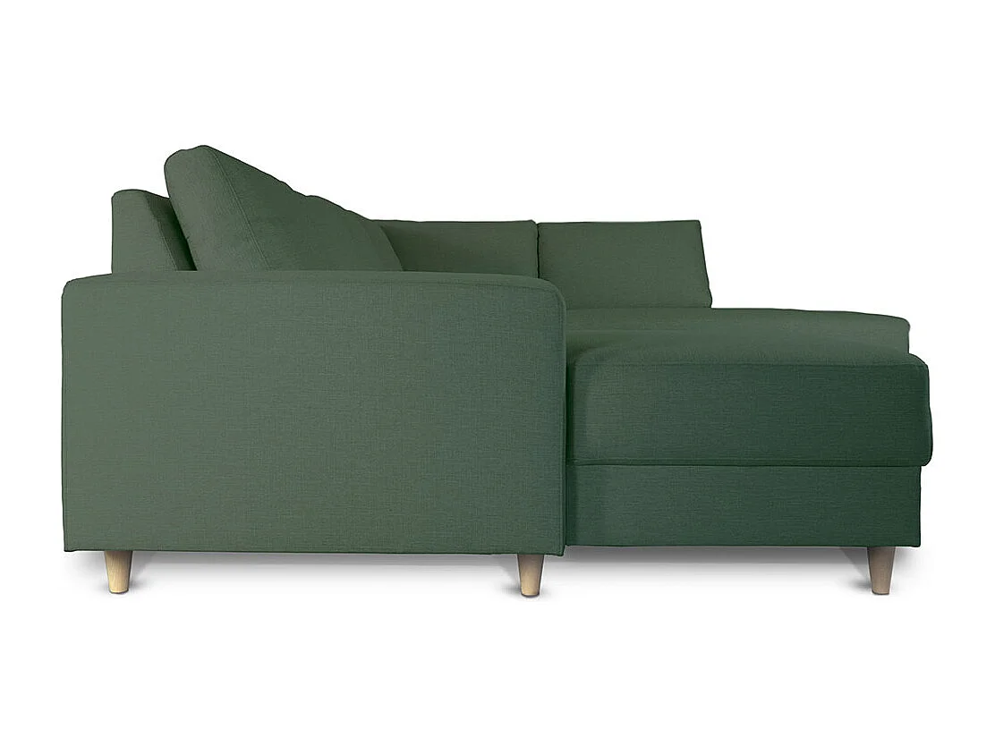 Nordic canapé en U tourné vers la droite vert.