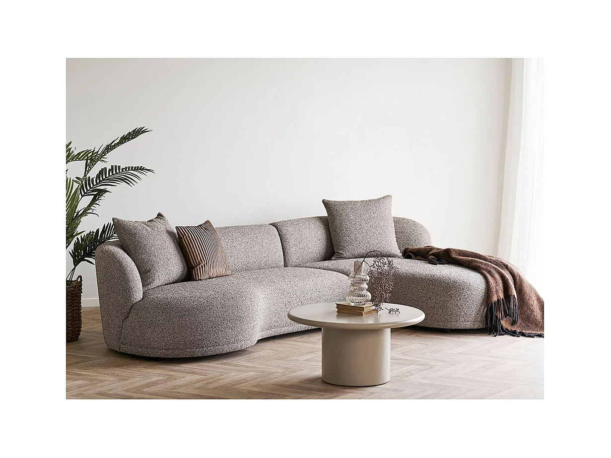 Canapé d’angle 6 places KINGSTON – Confort ultime-Marron clair-angle droit