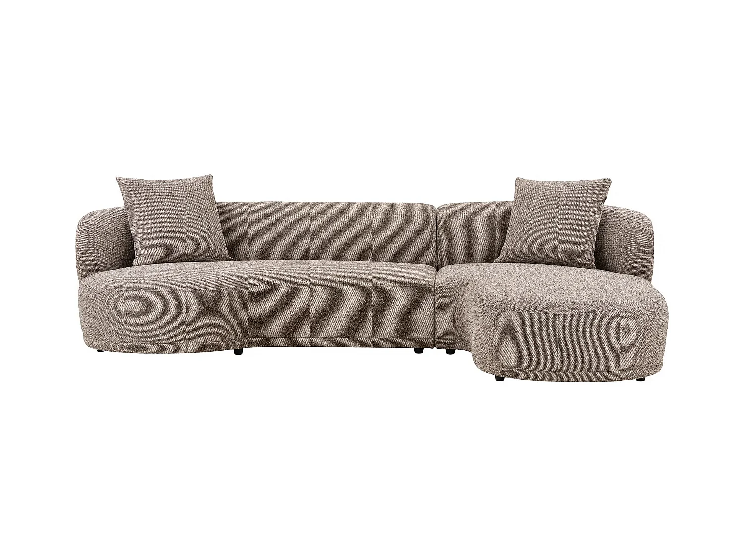 Canapé d’angle 6 places KINGSTON – Confort ultime-Marron clair-angle droit