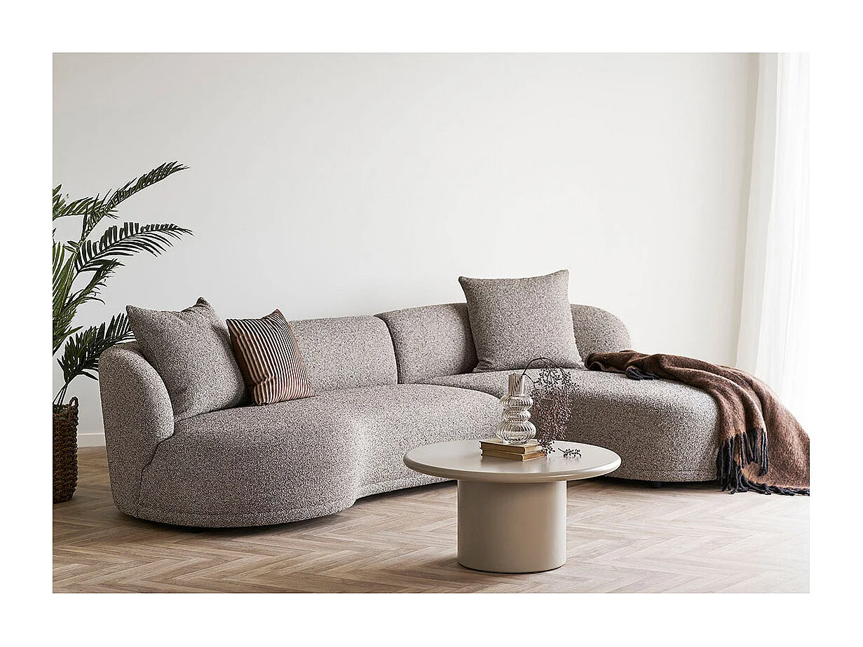 Canapé d’angle 6 places KINGSTON – Confort ultime-Marron clair-angle droit