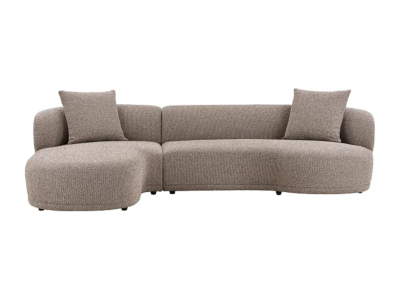 Kingston Sofa Mit 2 Kissen, linksdrehend braun.