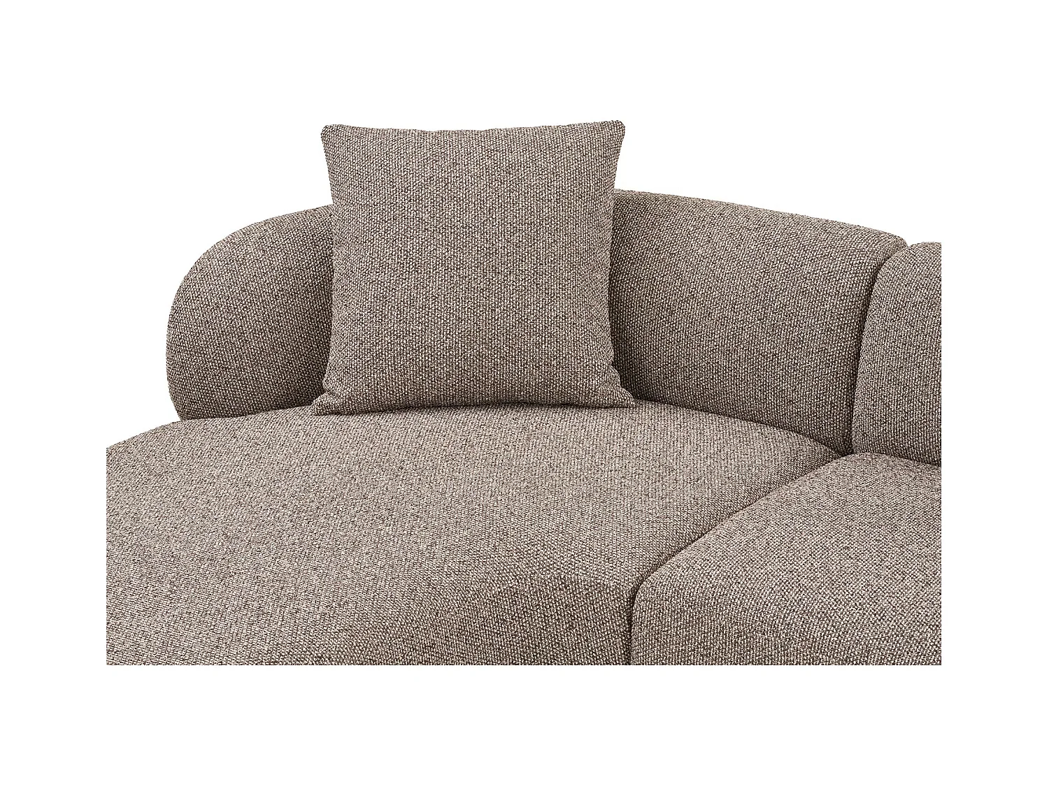 Canapé d’angle 6 places KINGSTON – Confort ultime-Marron clair-angle gauche