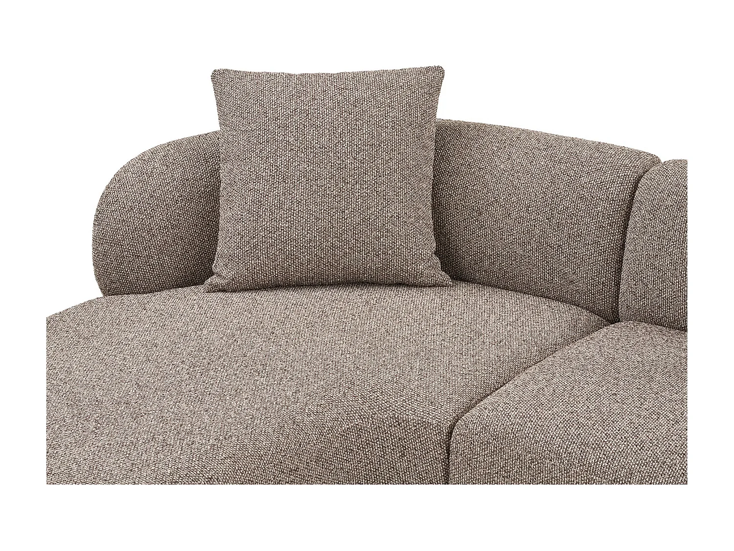 Canapé d’angle 6 places KINGSTON – Confort ultime-Marron clair-angle gauche