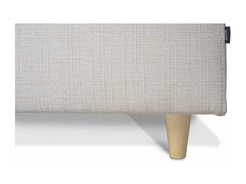 Nordic canapé avec chaise longue tourné vers la gauche beige clair.