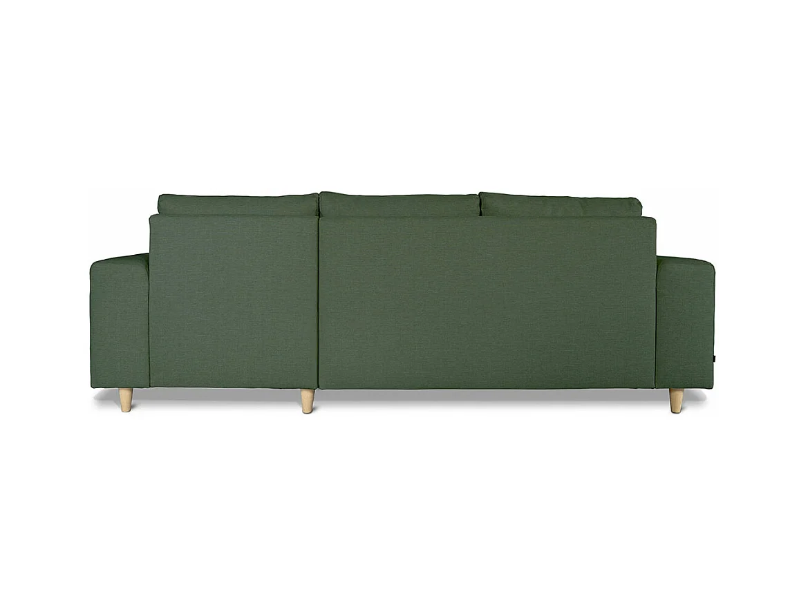 Nordic canapé avec chaise longue tourné vers la droite vert.