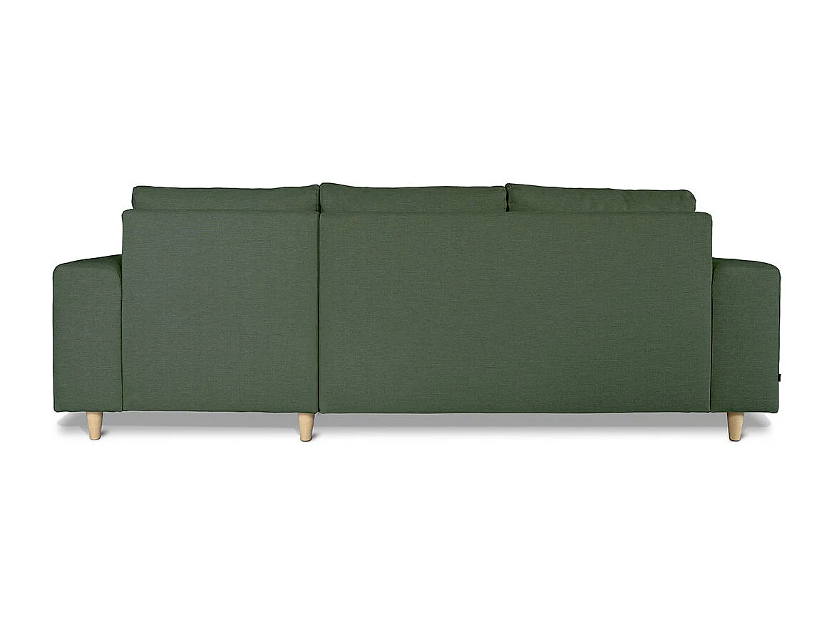 Nordic canapé avec chaise longue tourné vers la droite vert.