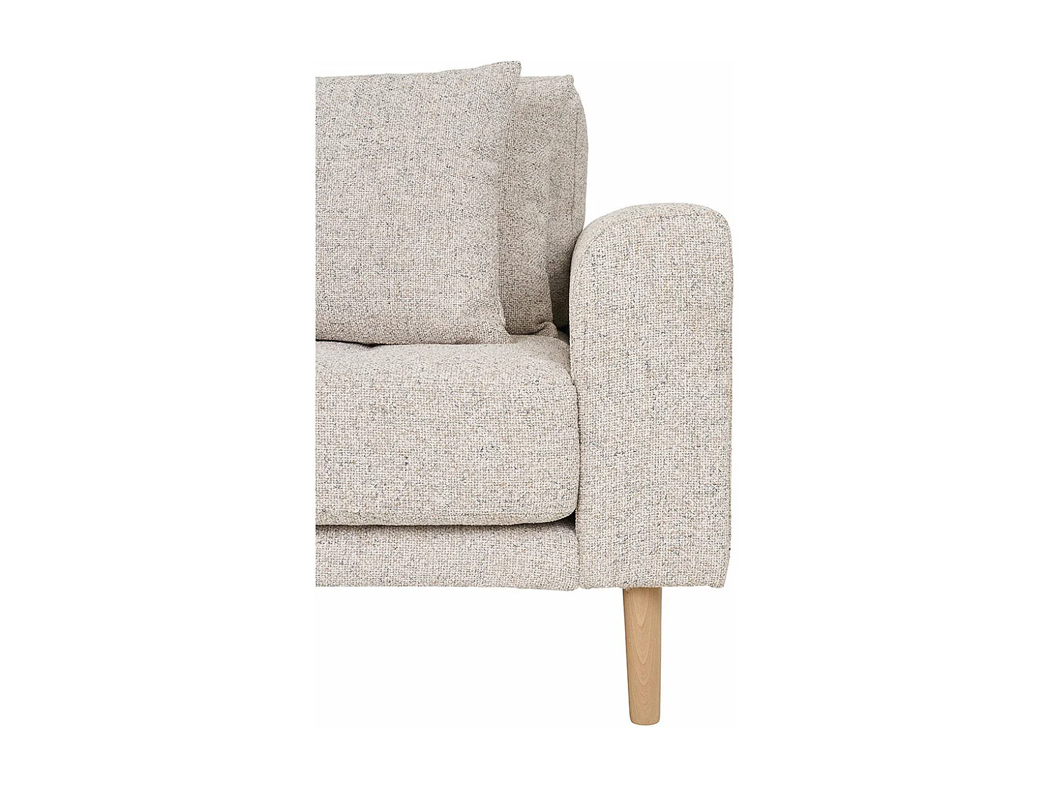 Lido bank Linksdraaiend met vier kussens beige.