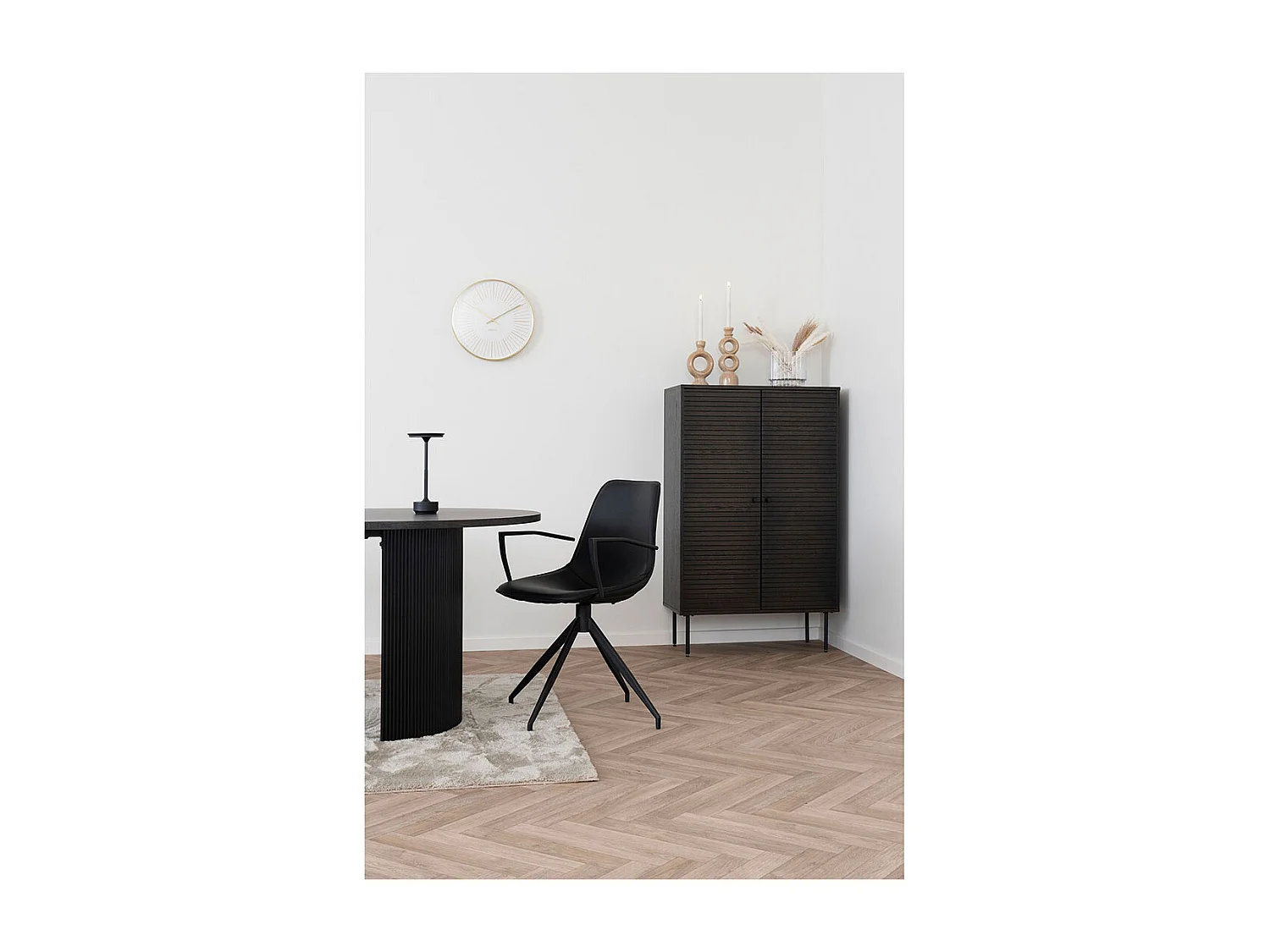 Kyoto vitrine 2 portes placage chêne.