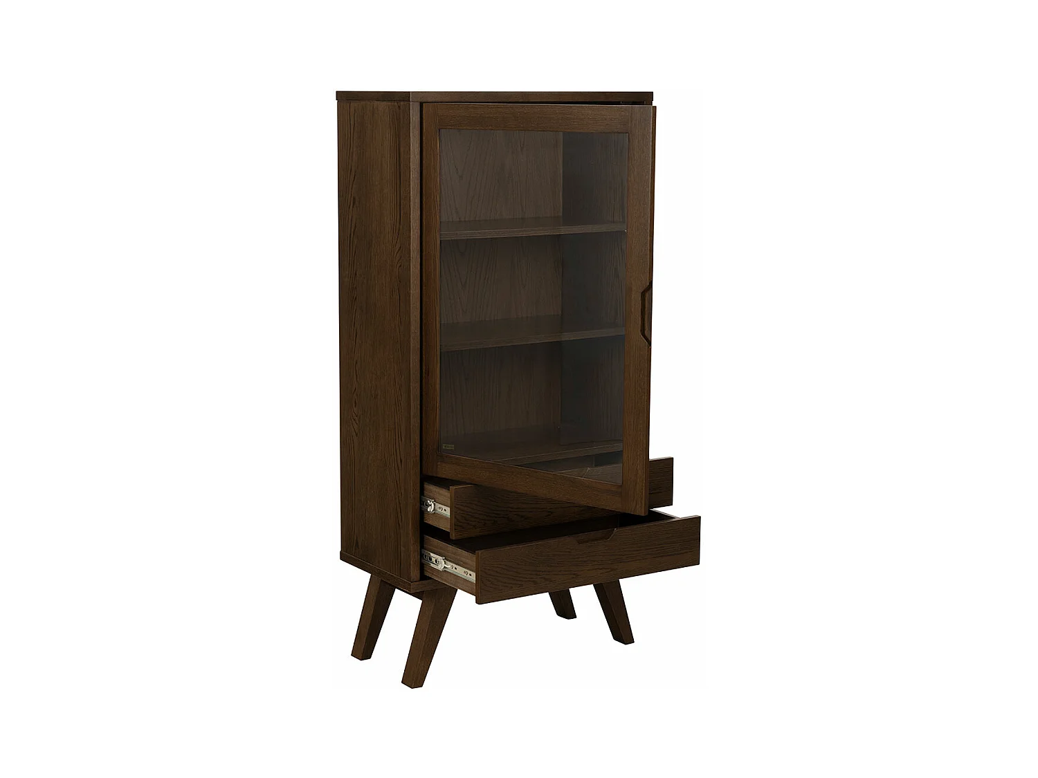 A-Line citrine 1 porte 2 tiroirs 2 étagères gris.