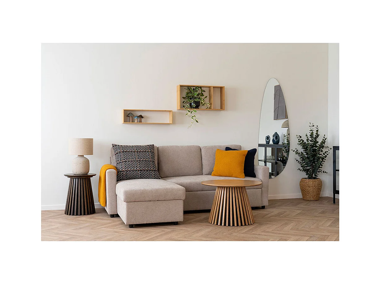 Table basse ronde LANZA Ø70cm-Beige