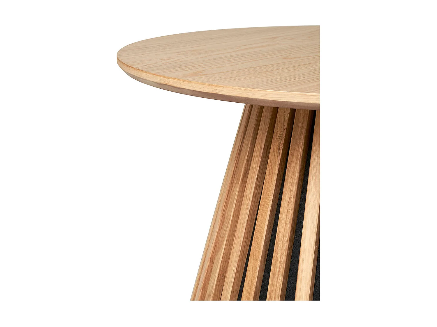 Nellah licht eikenhouten salontafel en glazen blad 110 cm-Kleur Beige