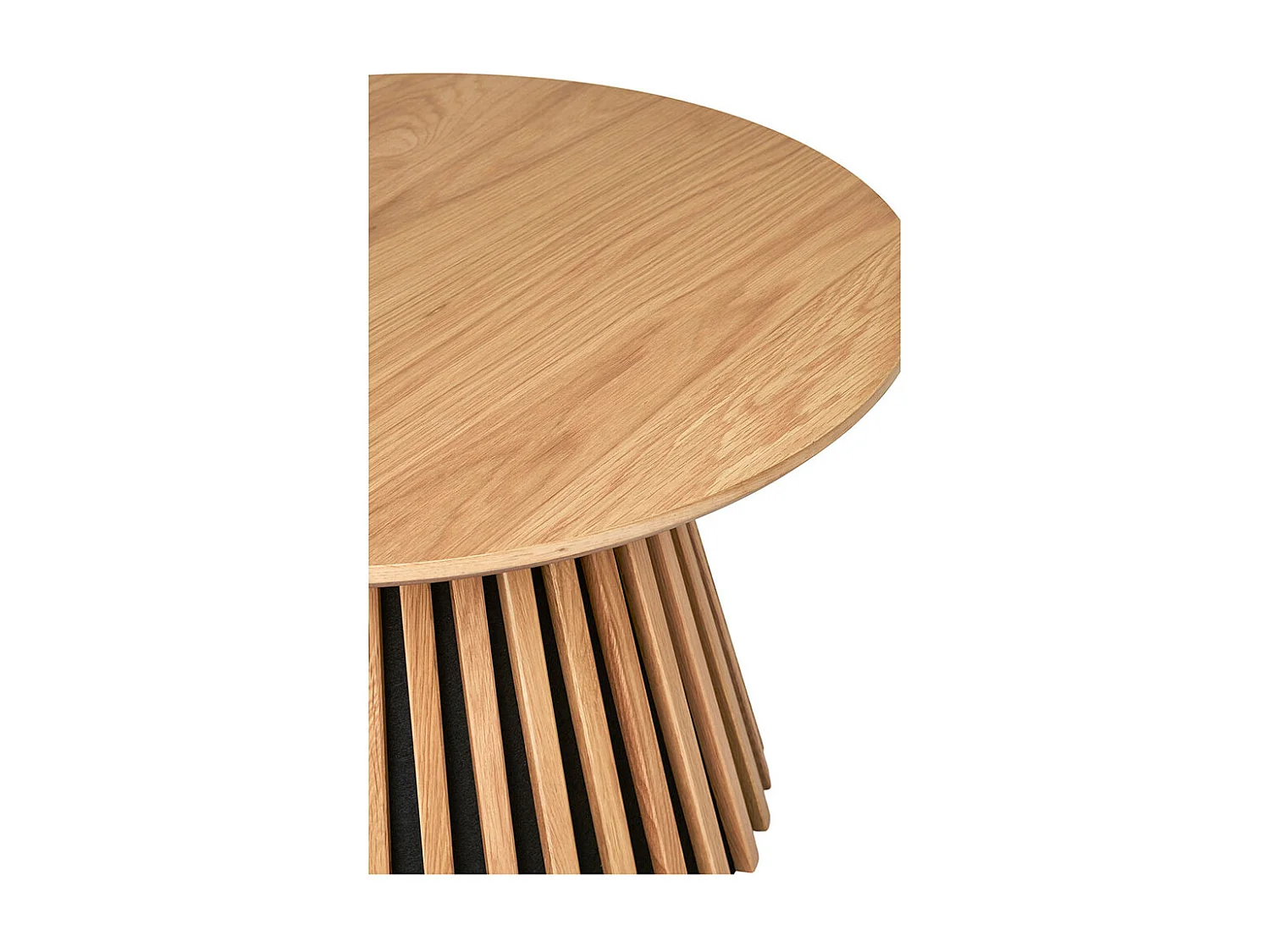 Nellah licht eikenhouten salontafel en glazen blad 110 cm-Kleur Beige