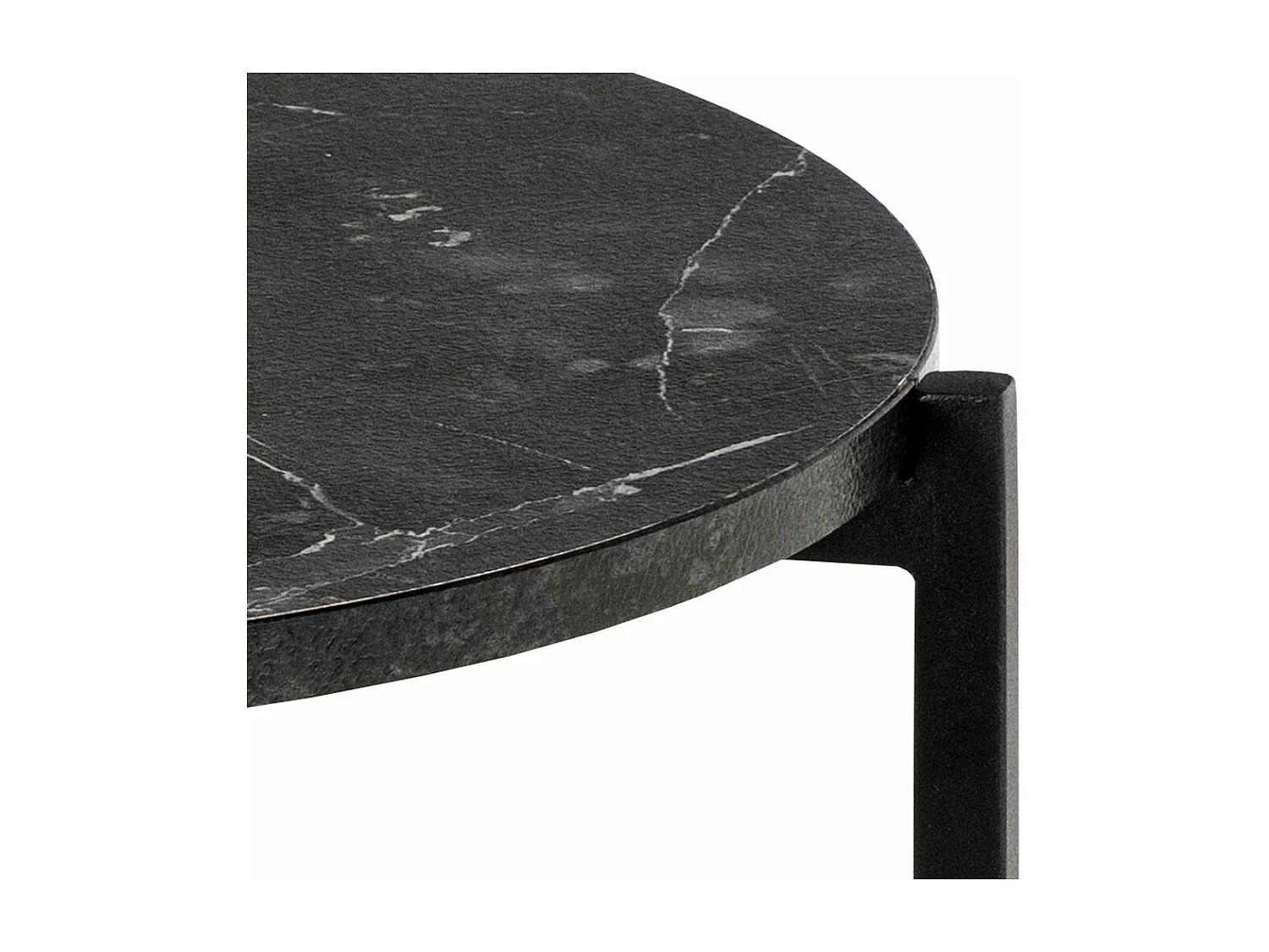 Lamoine  table d'angle noire.