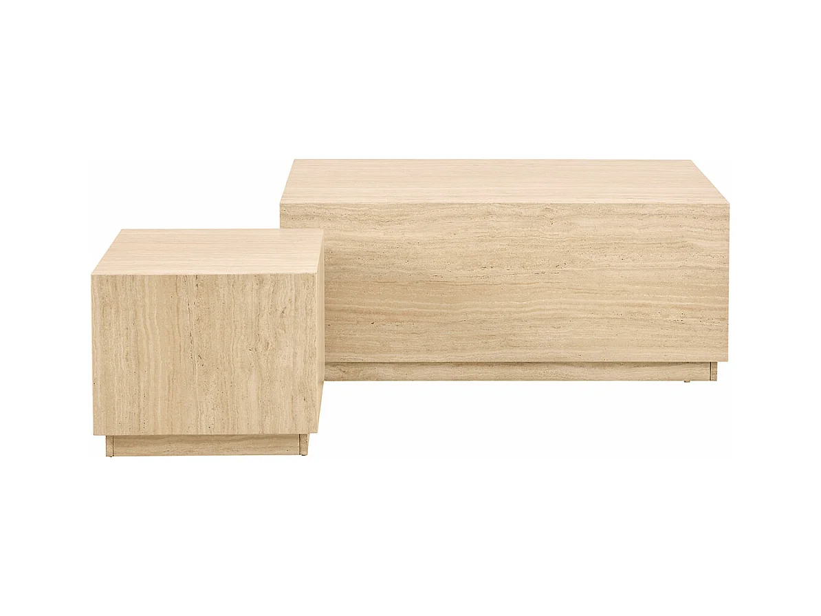 Dice table basse beige.
