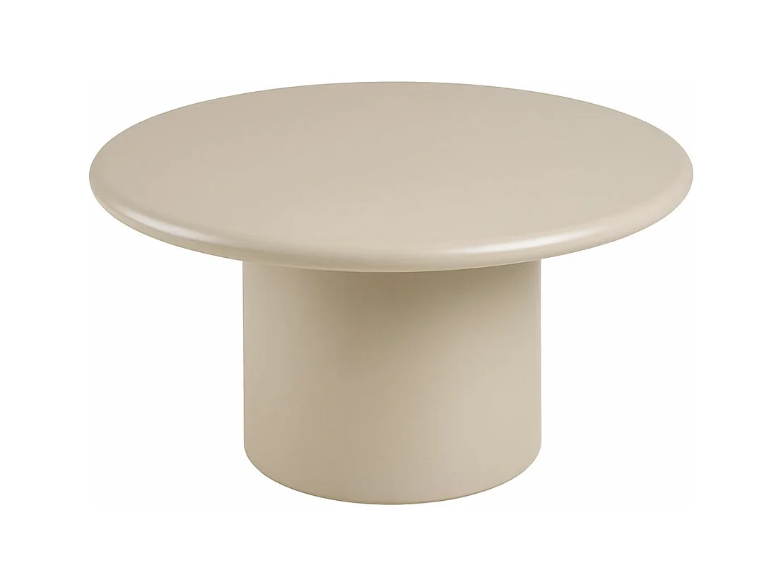 Nagano table basse Ø80cm couleur sable.