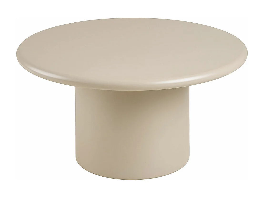 Nagano salontafel Ø80cm zandkleurig.