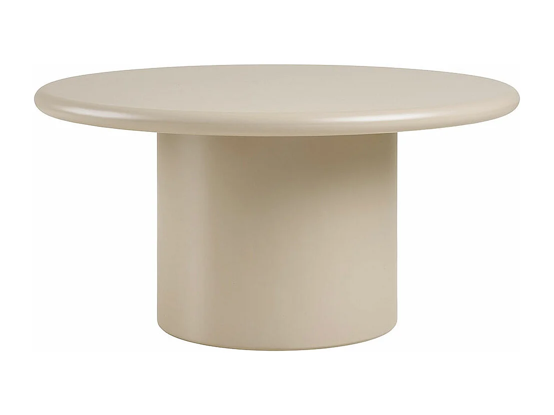 Nagano salontafel Ø80cm zandkleurig.