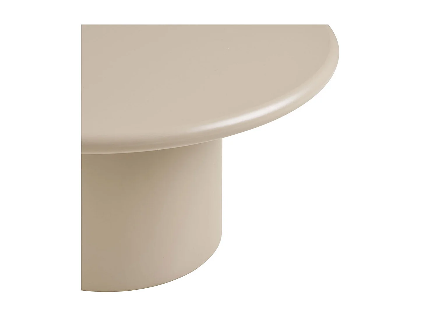 Nagano salontafel Ø80cm zandkleurig.