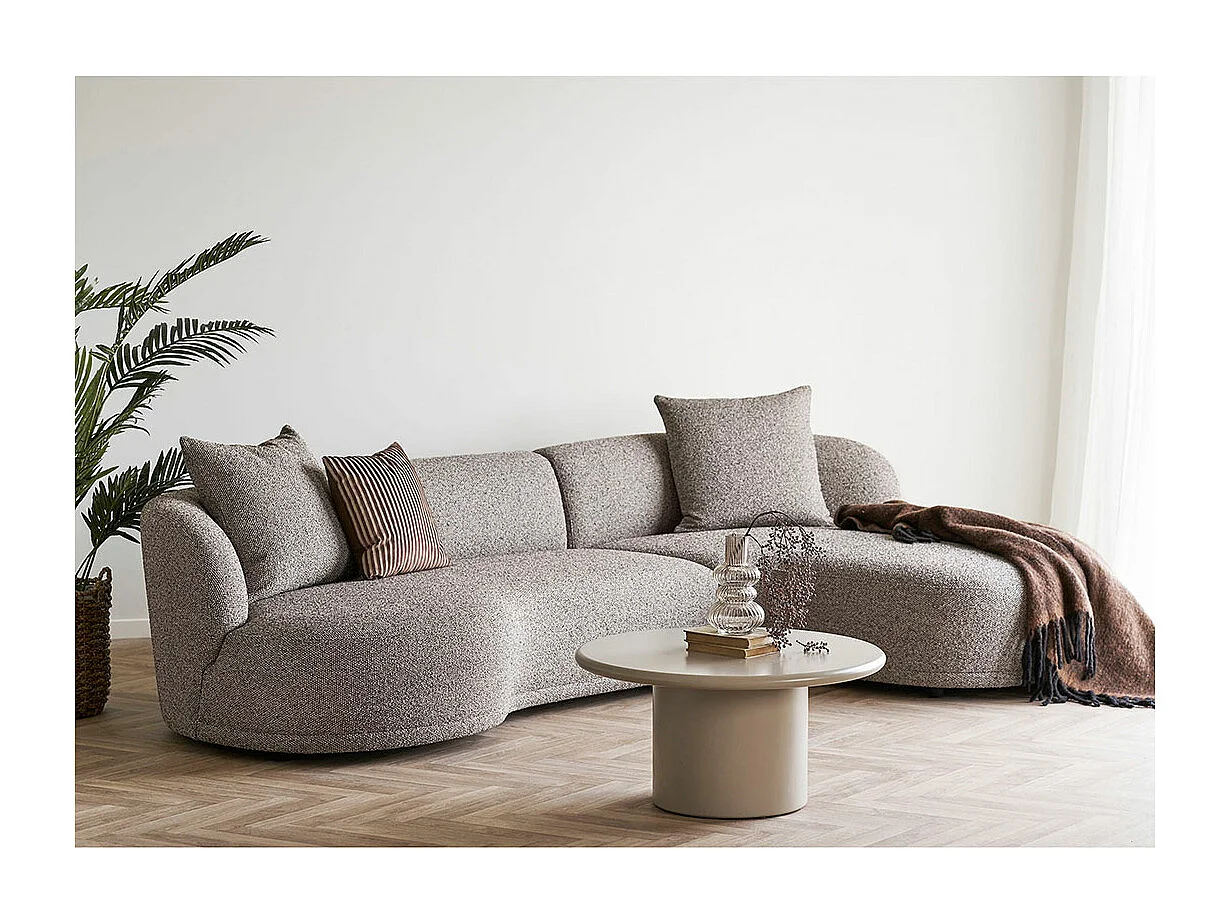 Nagano salontafel Ø80cm zandkleurig.