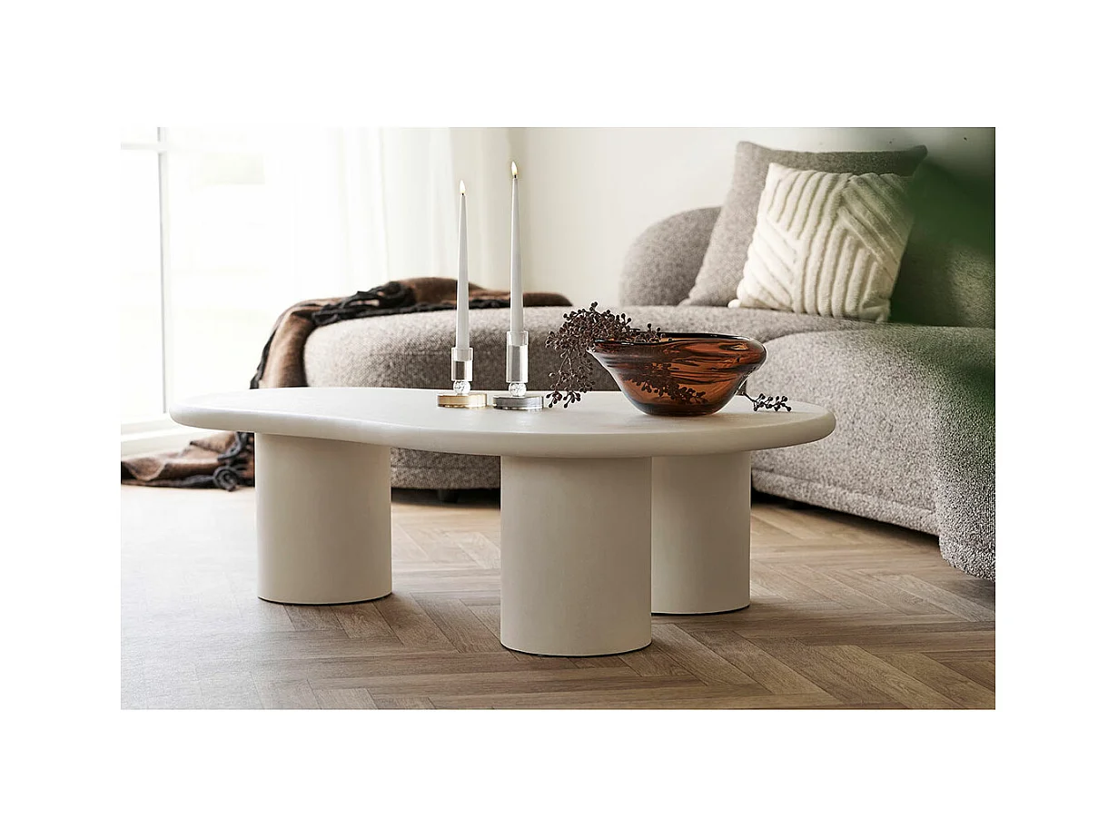 Palmera table basse décor ciment.